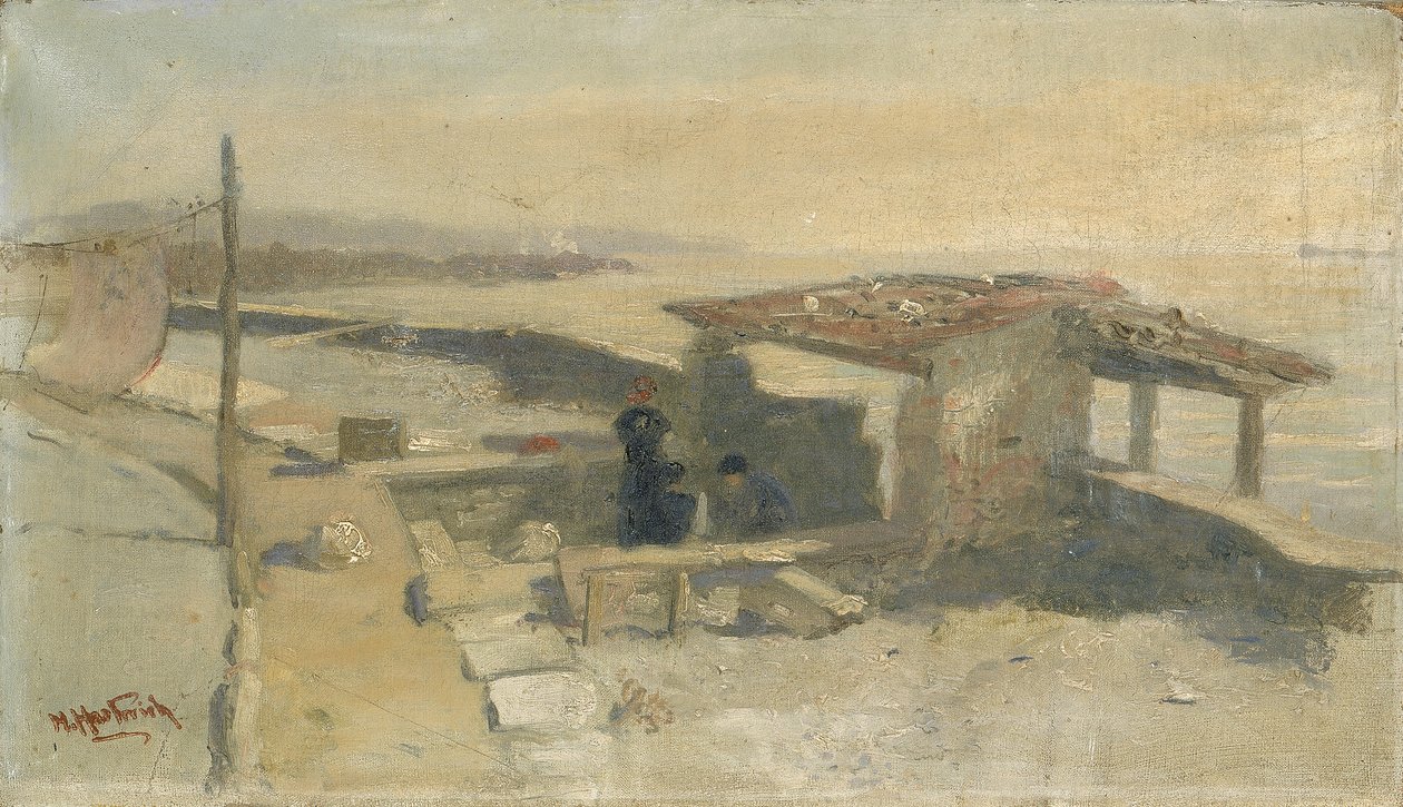 Lombardiya Bleachery, 1892 için eskiz. by Herman Hartwich