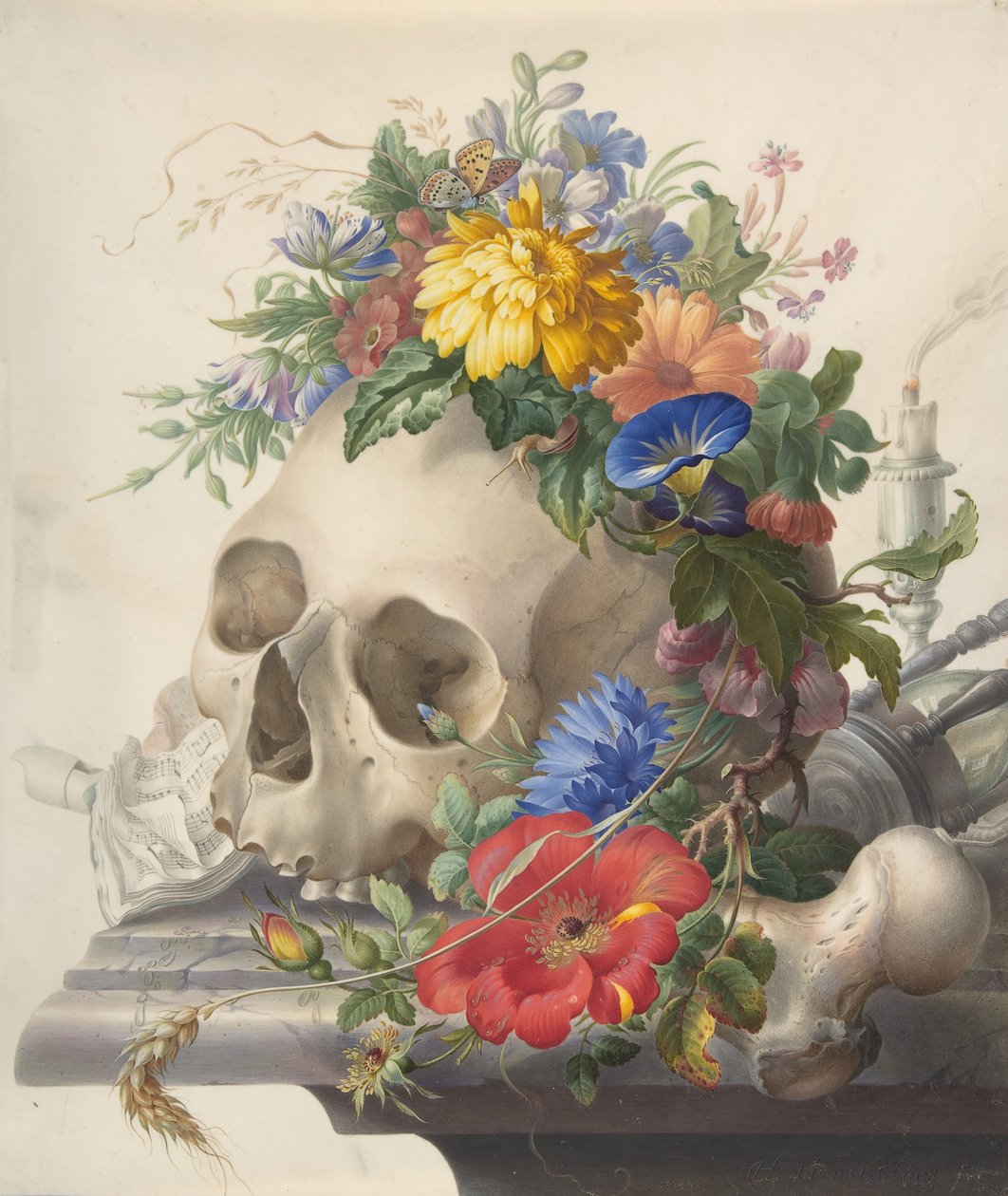 Vanitas Natürmort, n.d.. by Herman Henstenburgh
