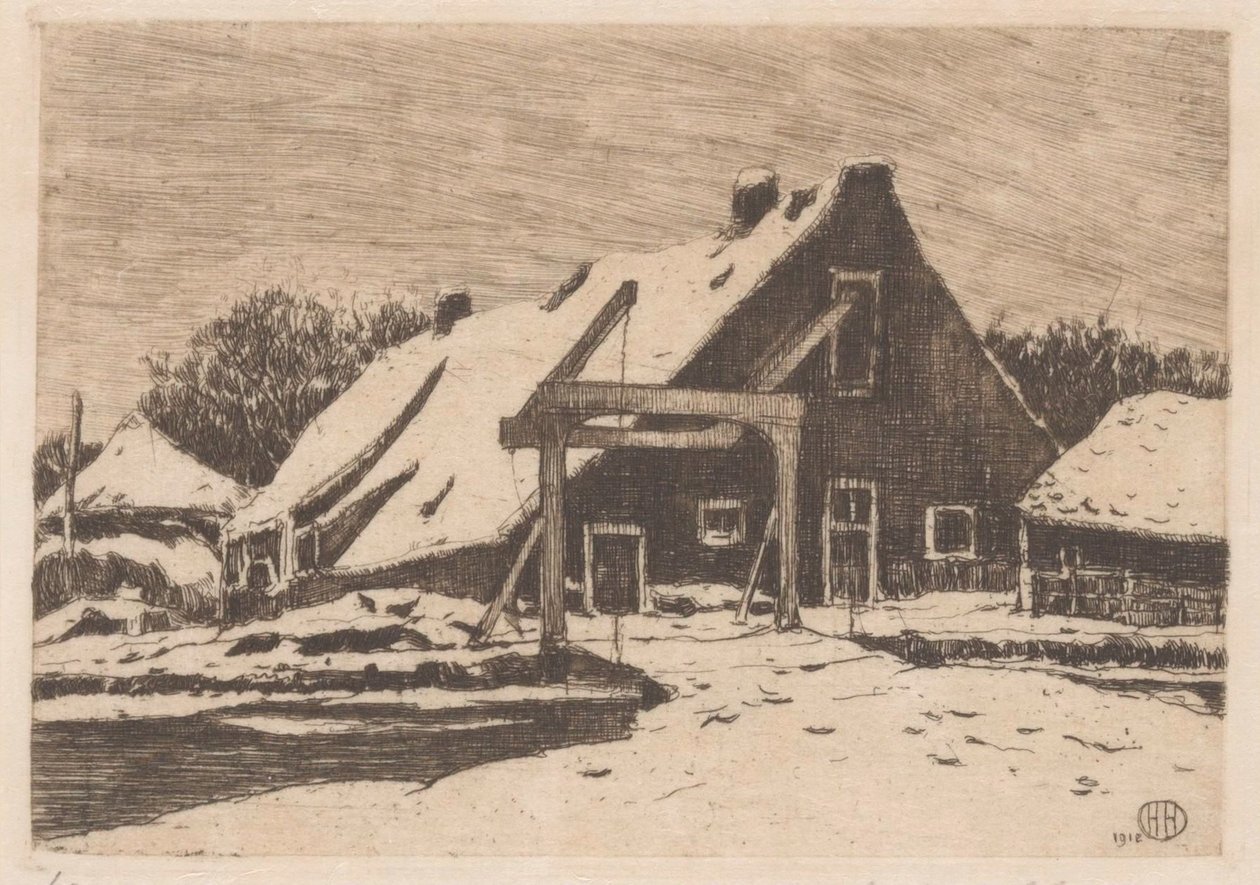 Asma köprülü çiftlik by Herman Heuff (signed by artist)