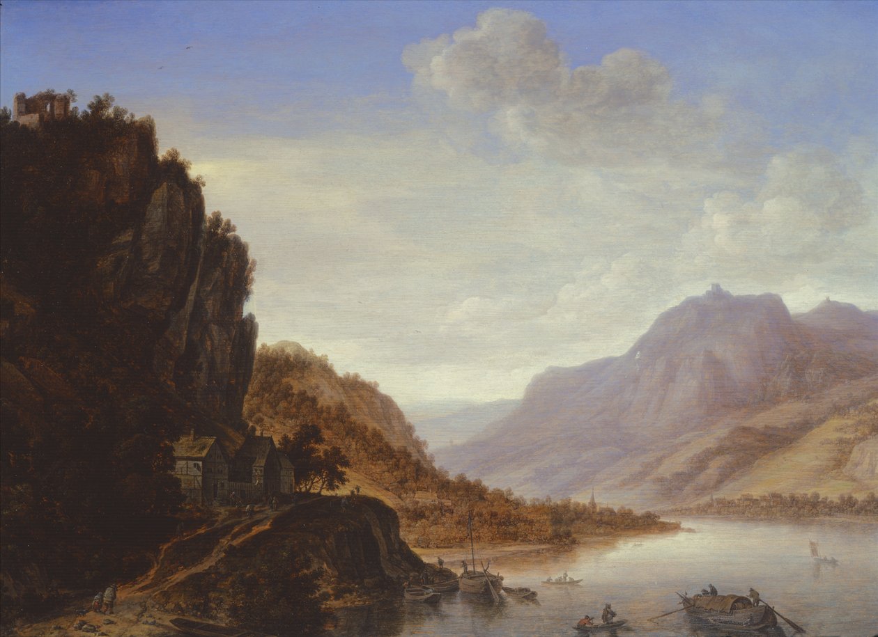 Dağlık Nehir Manzarası by Herman the Younger Saftleven