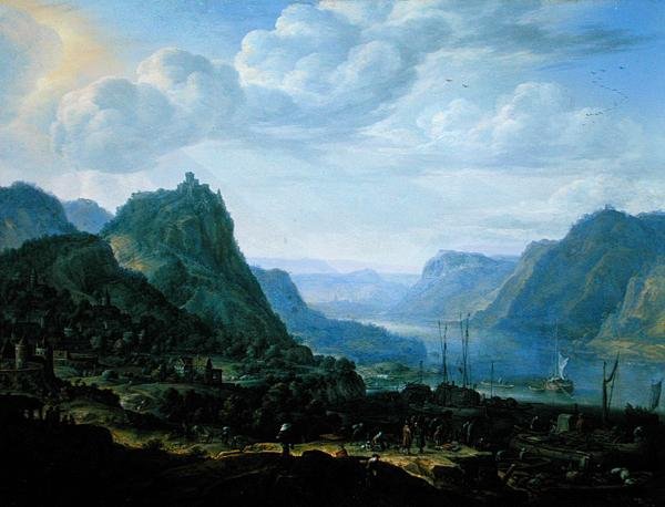 Ren Nehri üzerinde görüntüleyin by Herman the Younger Saftleven