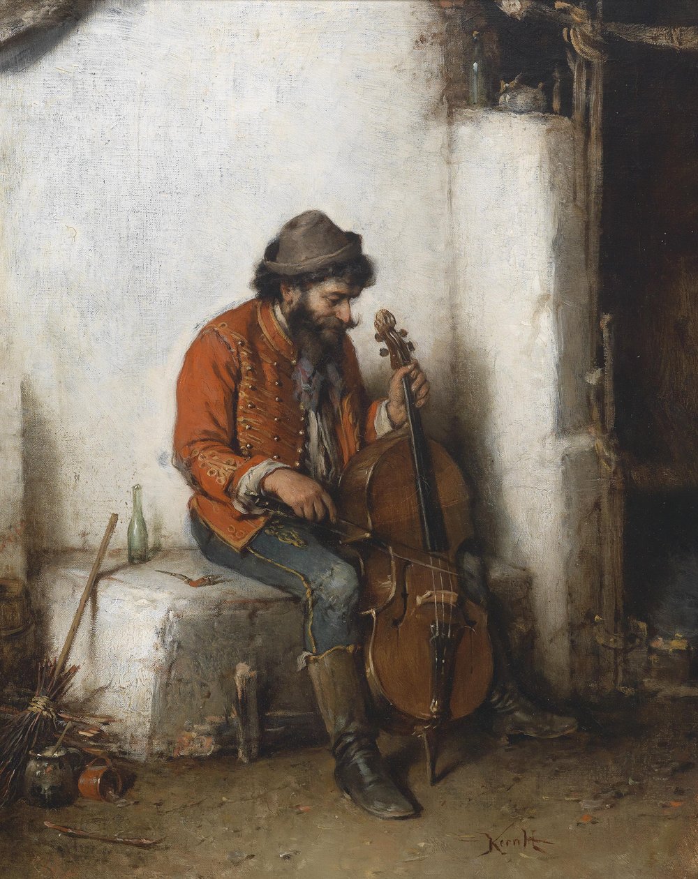 çingene müzisyenler by Hermann Kern