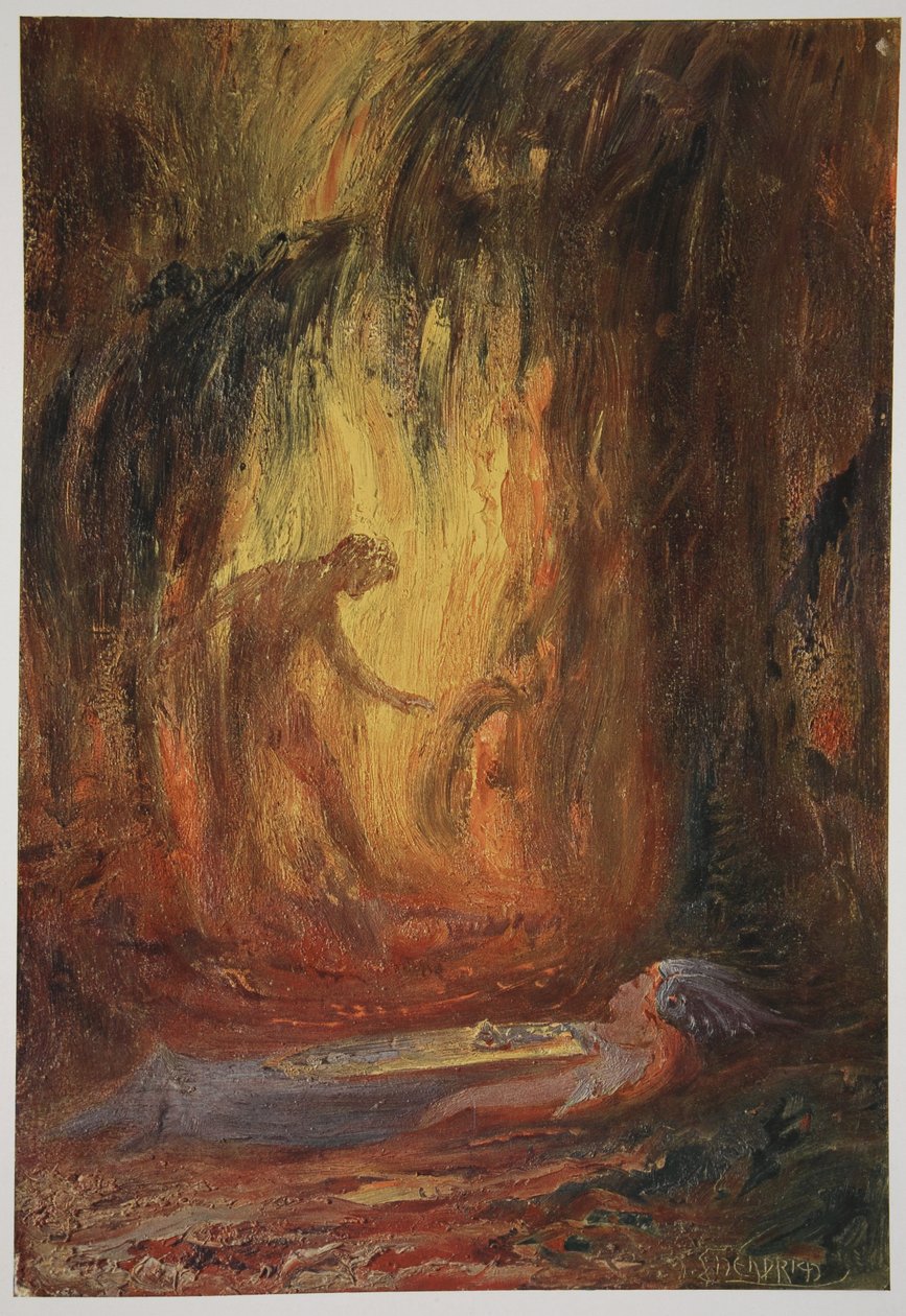 Brunnhilde'nin Uyanışı, 1906 by Hermann Hendrich