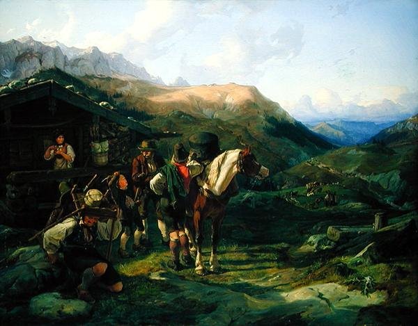Alp Merasından Ayrılış, 1832 by Hermann Kauffmann