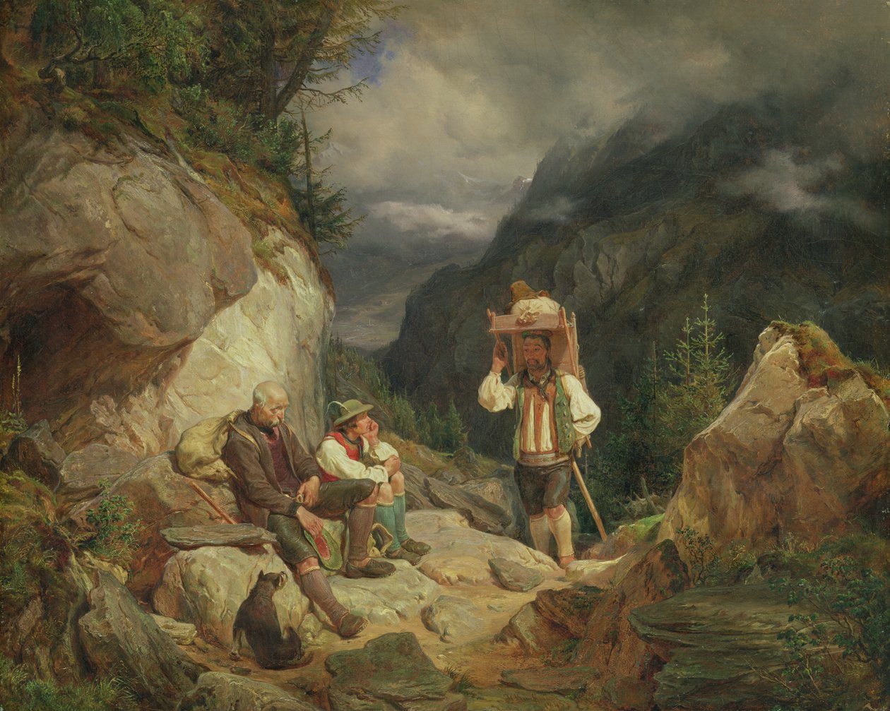 Dağda Dinlenme, 1848 by Hermann Kauffmann