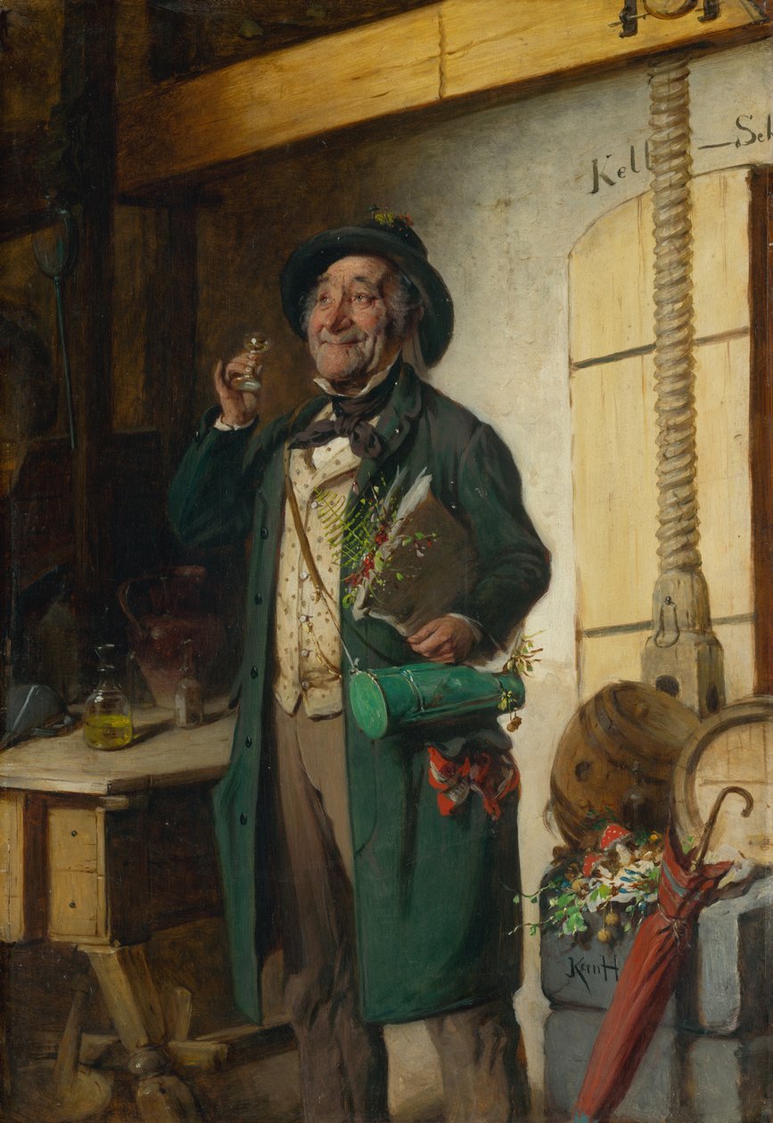 Botanikçiler sevgili çiçek, 1870. by Hermann Kern