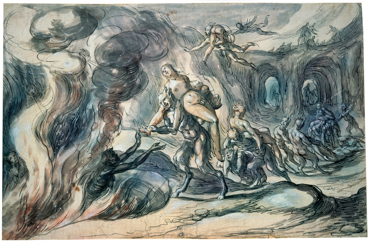 Eurydice Cehennemde, 17. yüzyılın başlarında. by Hermann Weyer