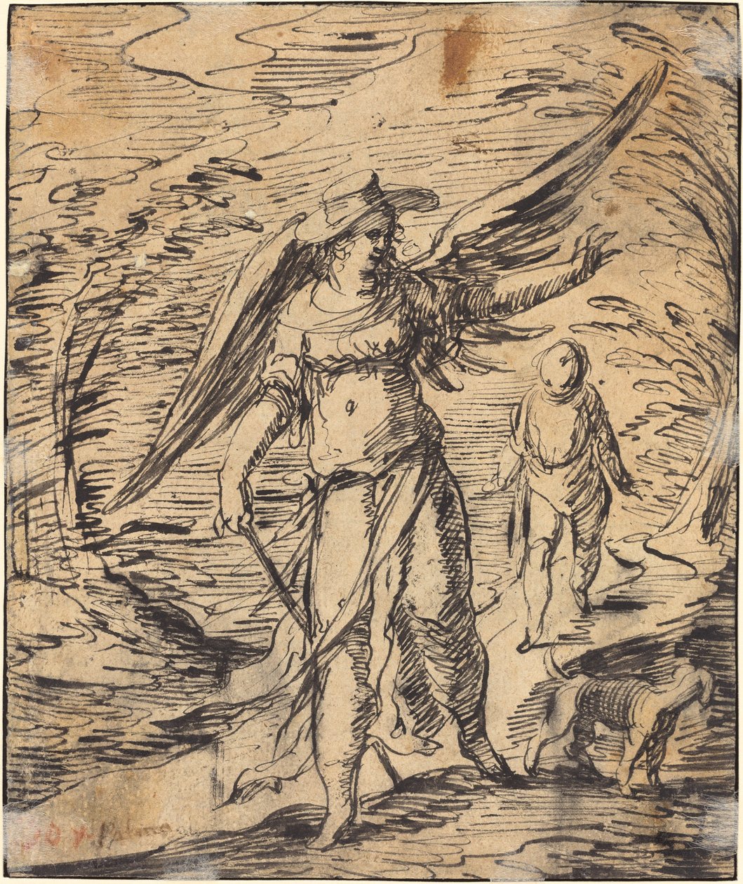 Tobias ve Melek [verso] by Hermann Weyer