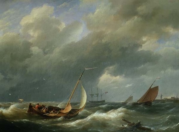 Hollanda limanından nakliye by Hermanus Koekkoek