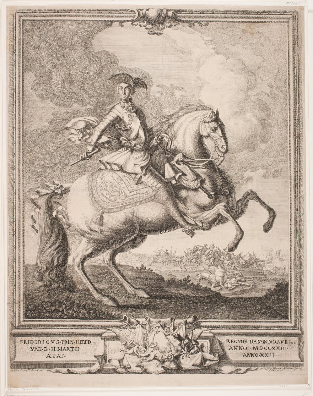 Frederik V at sırtında Veliaht Prens olarak by Hieronimo Miani