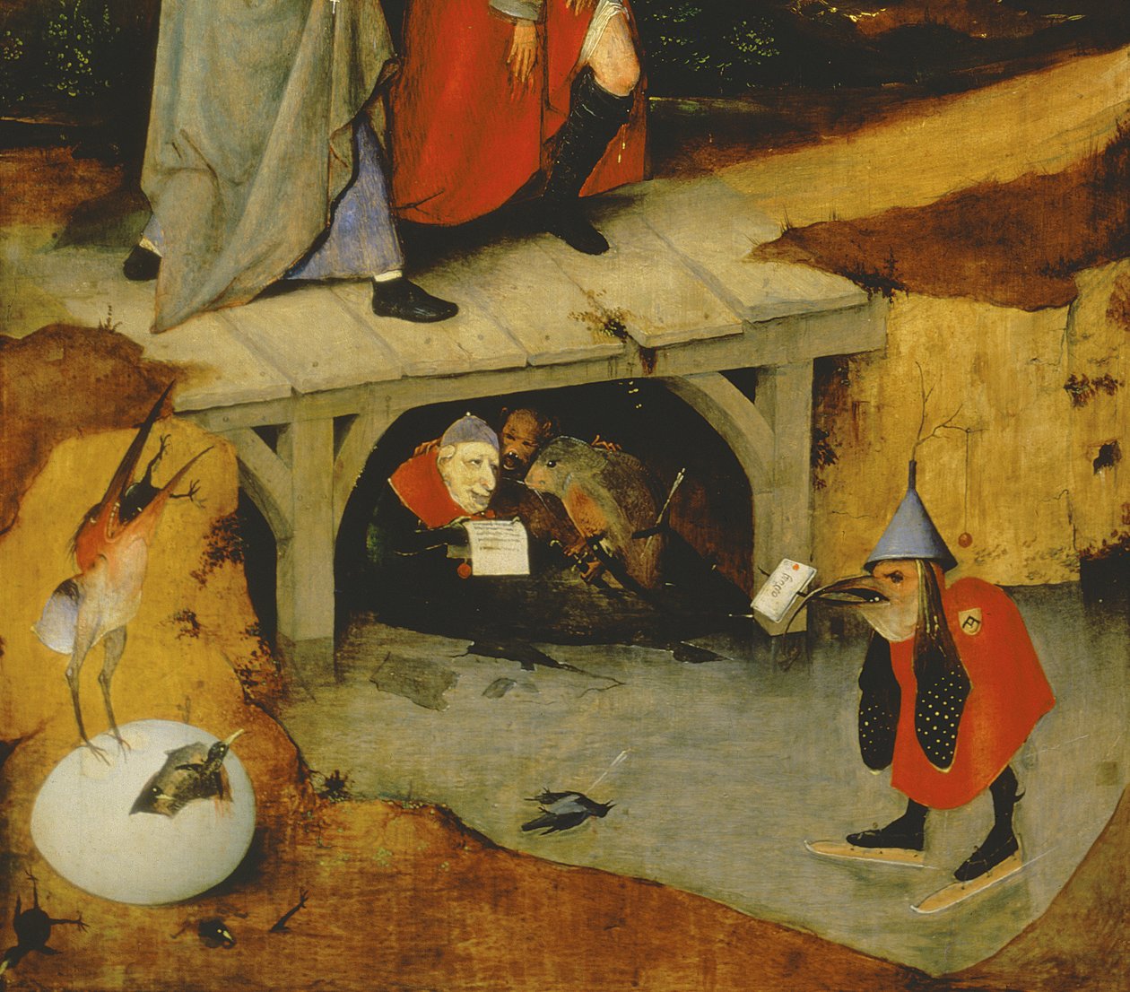 Detail from the central panel of Temptation of St. Anthony  (detail of 44162) by Hieronymus Bosch