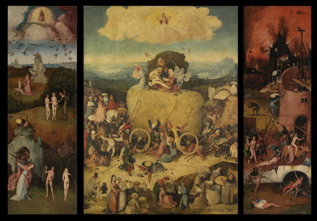 Haywain Triptik, c. 1516 by Hieronymus Bosch