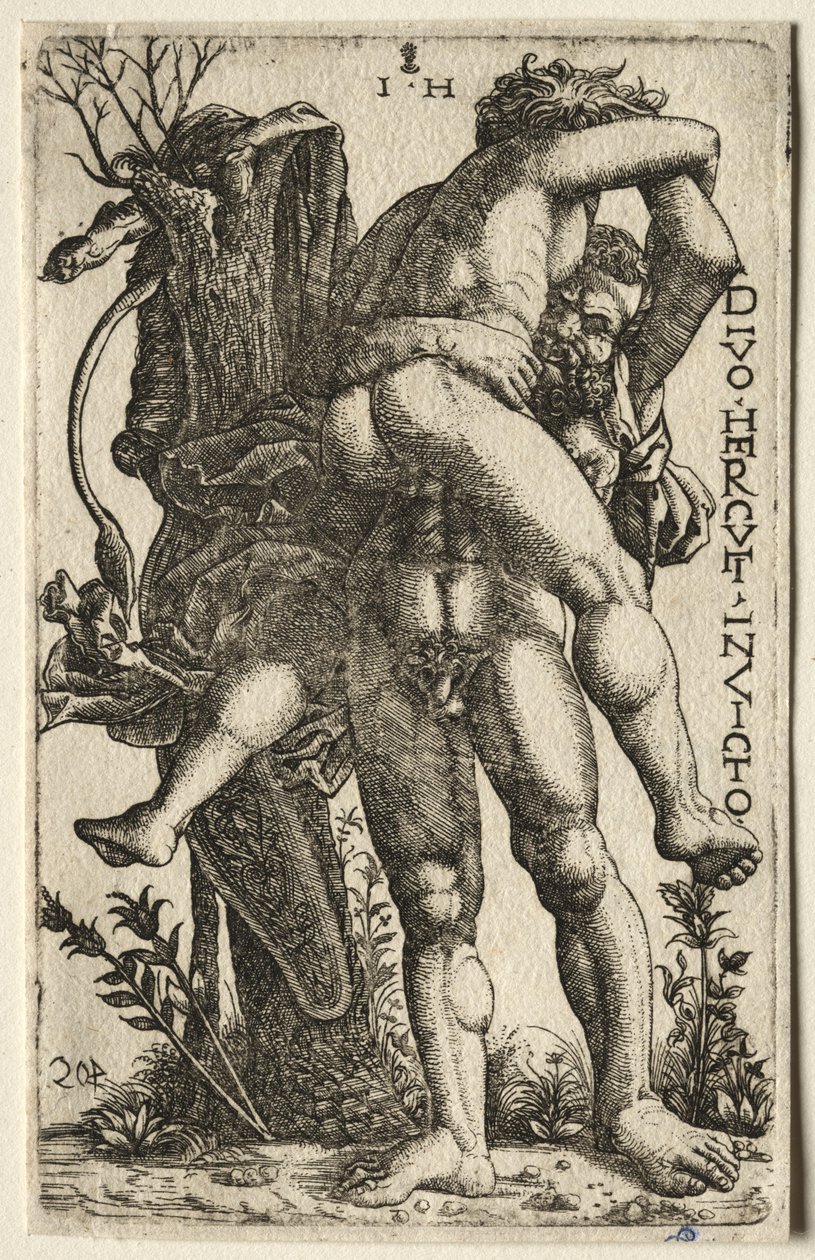 Herkül ve Anteus by Hieronymus Hopfer