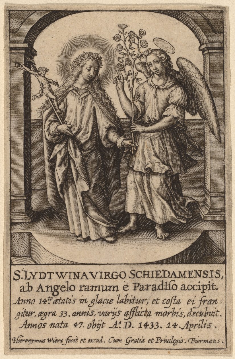 S.Lydtwina Başak Schiedamensis... by Hieronymus Wierix