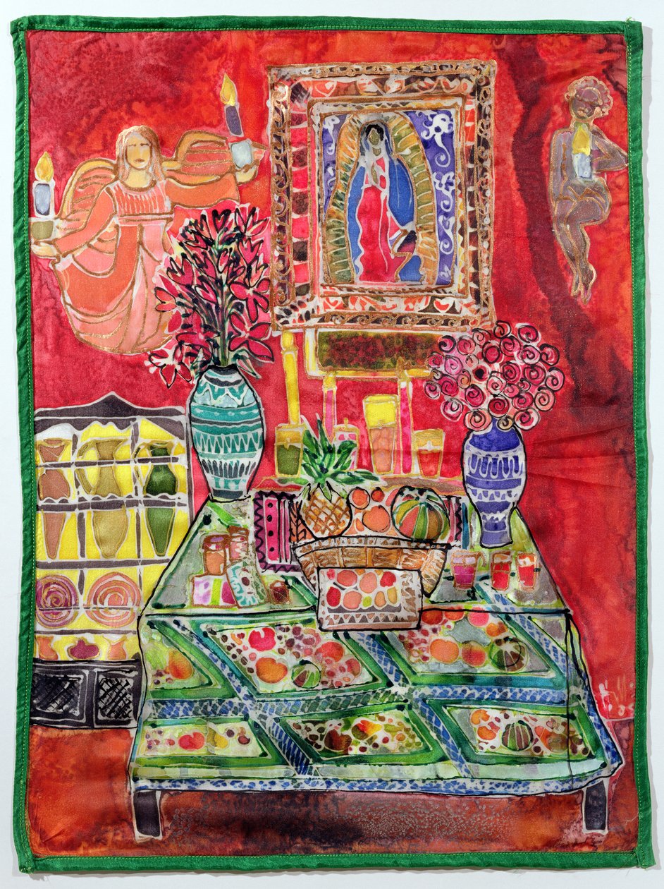 Guadalupe Bakiresi, 2005 (ipek üzerine boyalar) by Hilary Simon