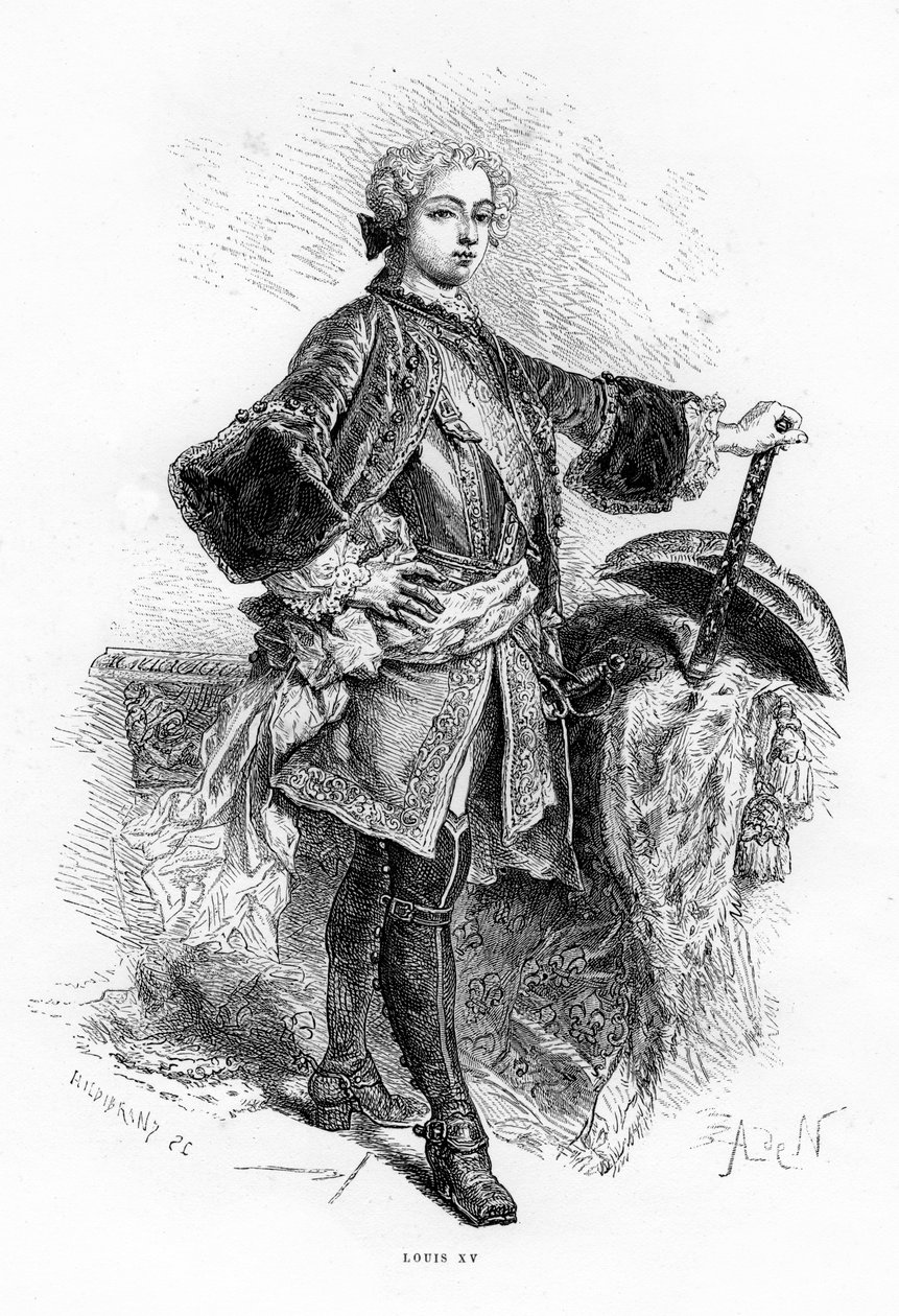 Louis XV, Fransa Kralı. by Hildibrand