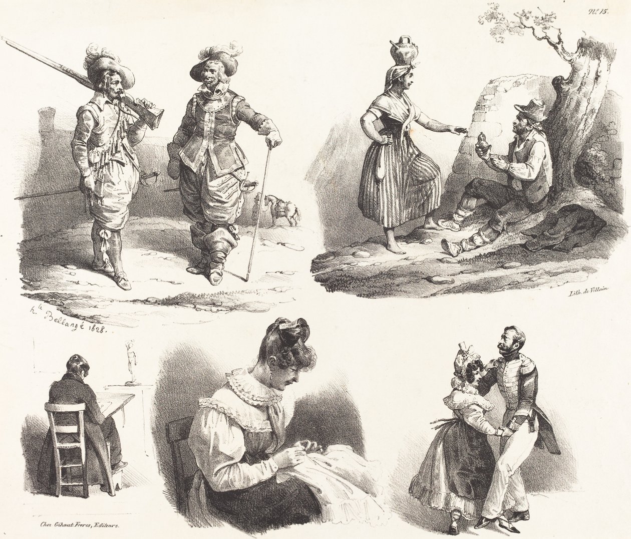 Beş Vinyet by Hippolyte Bellange