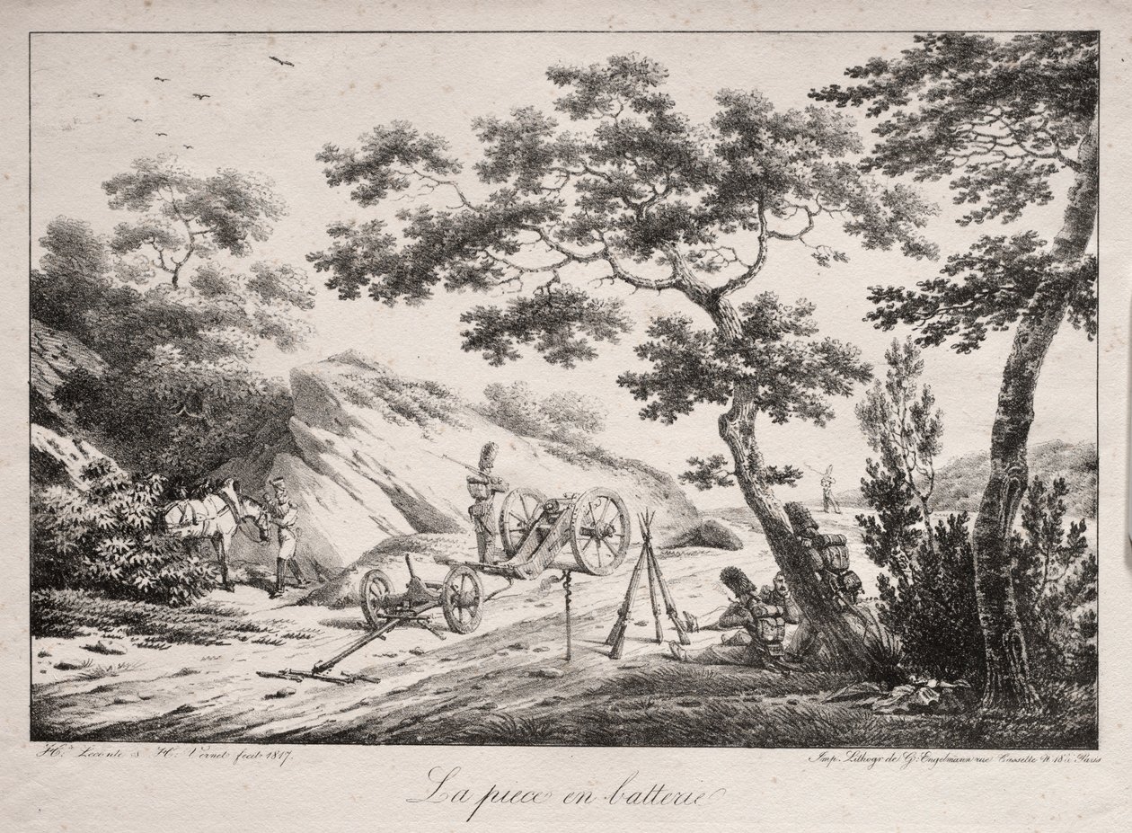 Canon Ateşe Hazır, 1817. by Hippolyte Lecomte