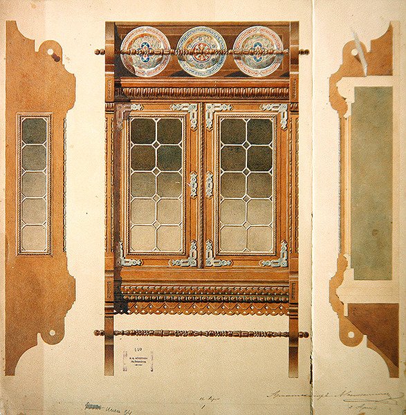 Bir şifoniyer için tasarım by Hippolyte Monighetti