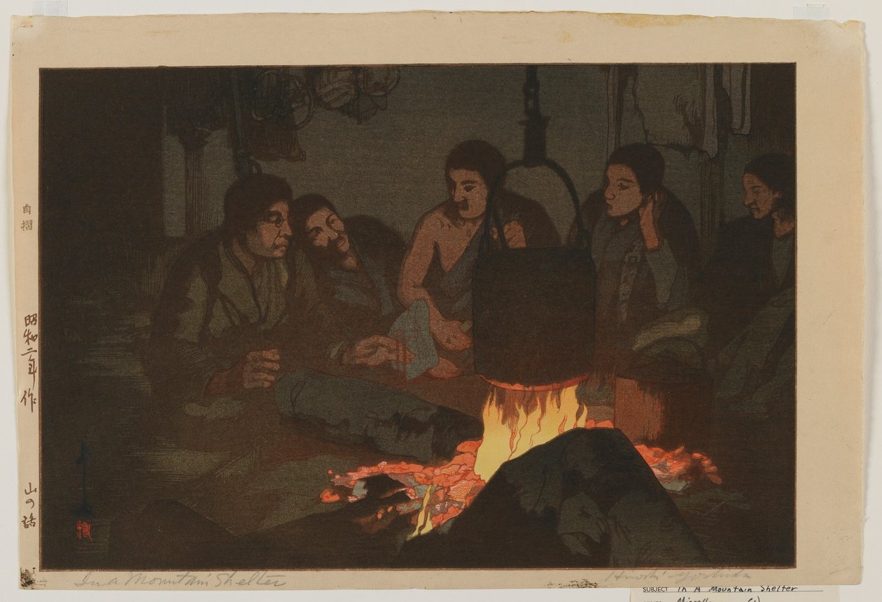 Bir Dağ Barınağında, Showa dönemi by Hiroshi Yoshida
