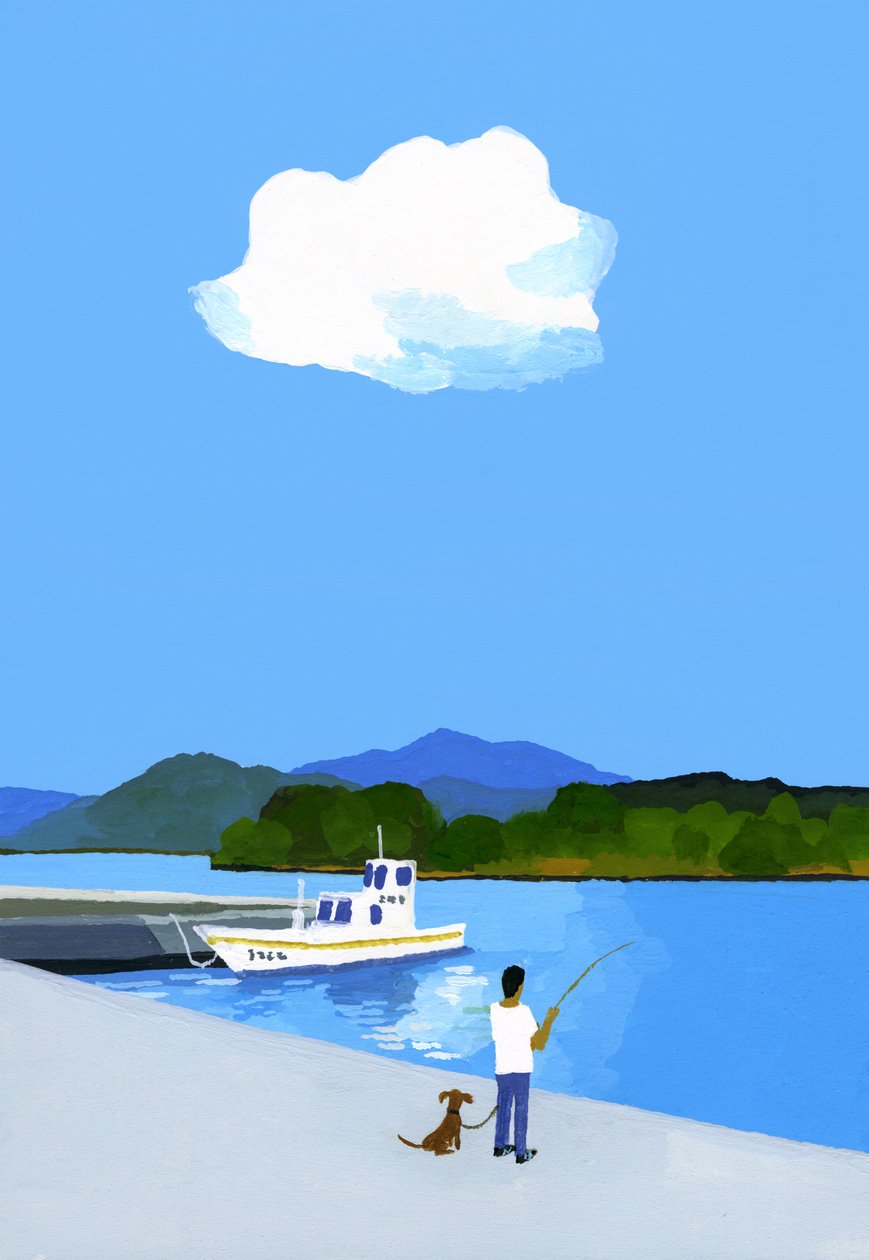 Limanda balık tutmak. by Hiroyuki Izutsu
