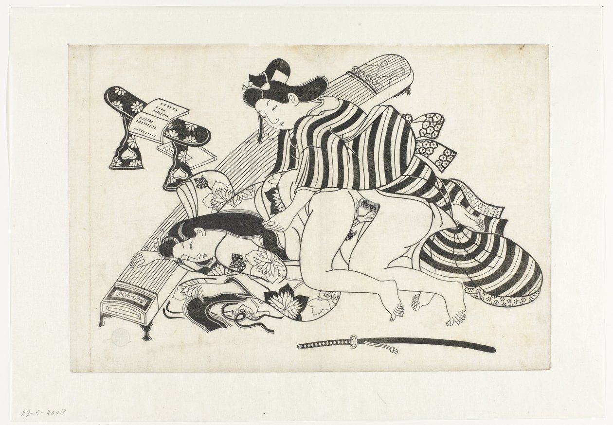 erotik gösteri by Hishikawa Moroshige (attributed to)
