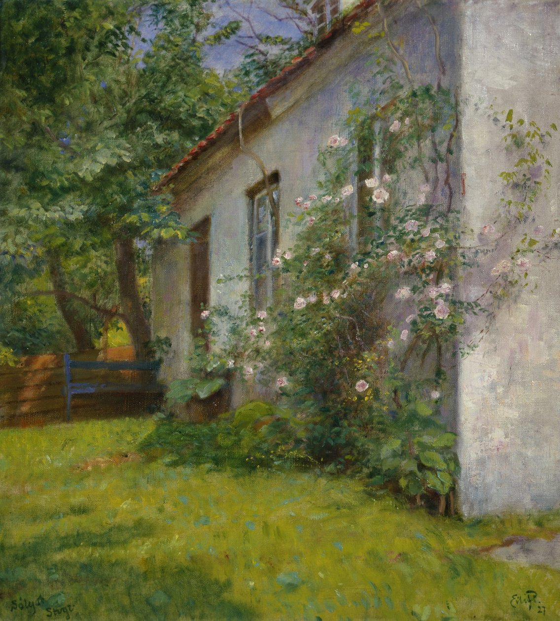 Gül çalılı ev, Sandø by Hjalmer Eilif Emanuel Peterssen