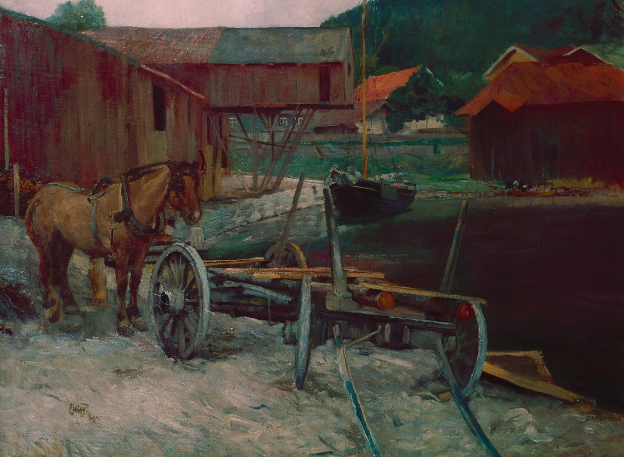 Sandvik koyu (Sandviksbukta) by Hjalmer Eilif Emanuel Peterssen