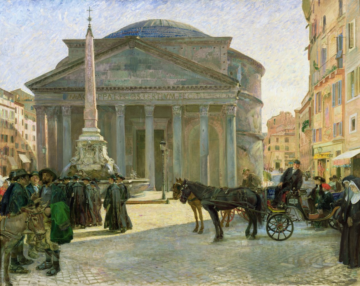 Panteon, Roma by Hjalmer Eilif Emanuel Peterssen