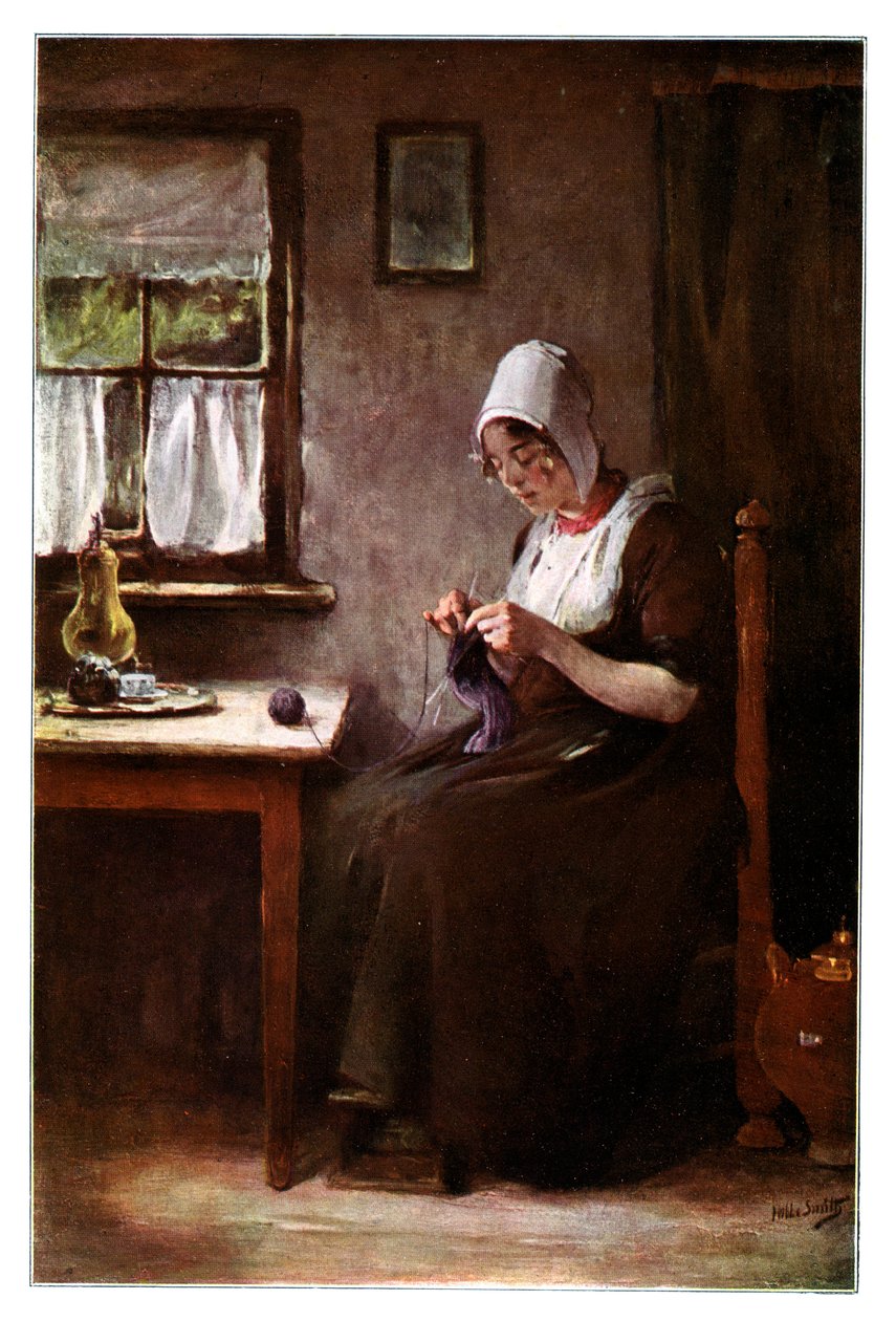 Örgü balıkçı kadın, 1901. by Hobbe Smith