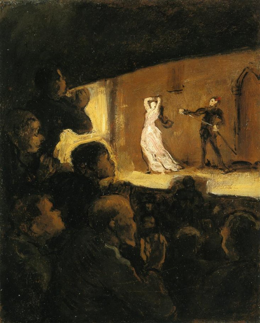 Tiyatroda, 1860-64 by Honoré Daumier