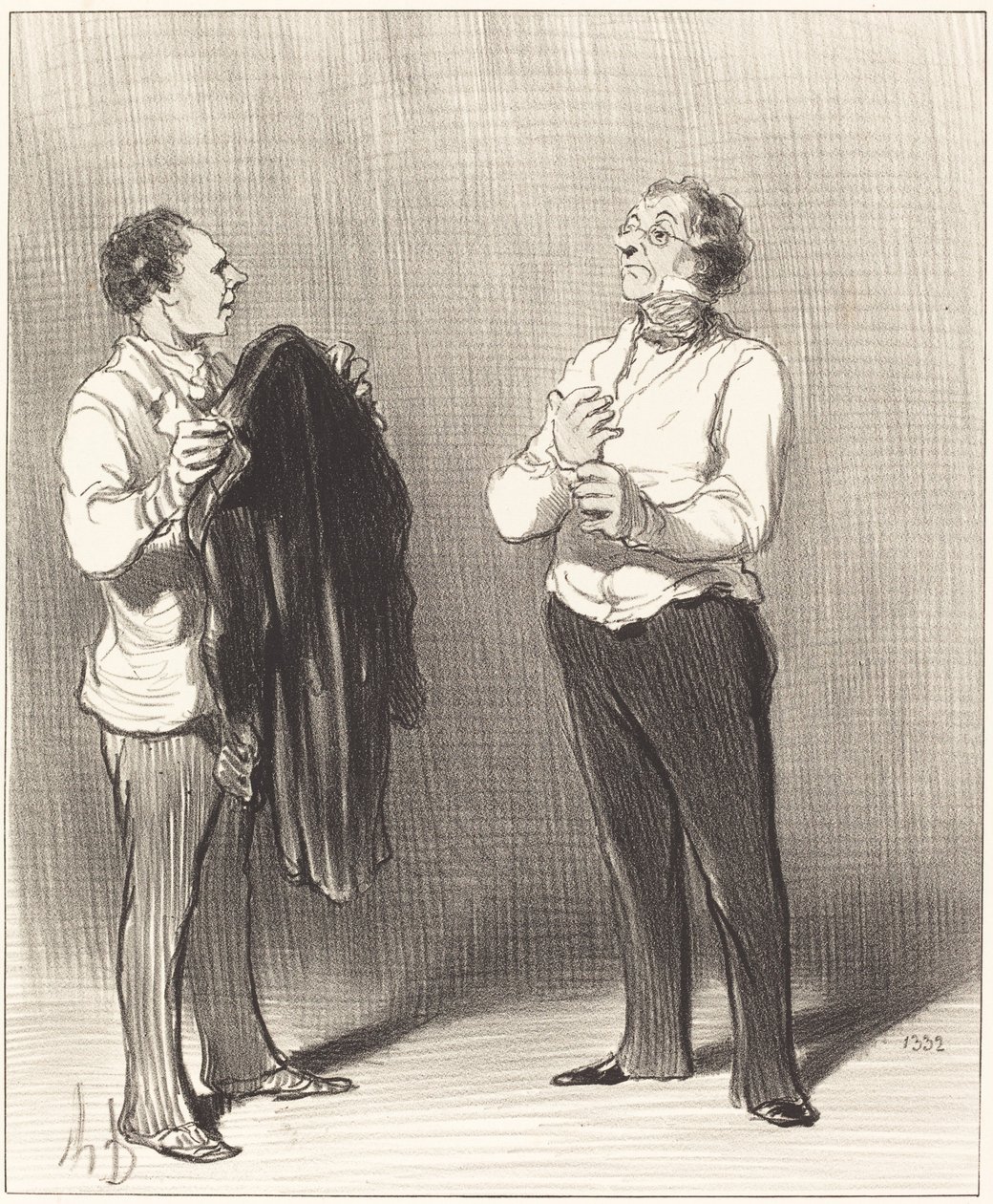 (Hizmetkar) - Mösyö iyi iş çıkarırdı... by Honoré Daumier