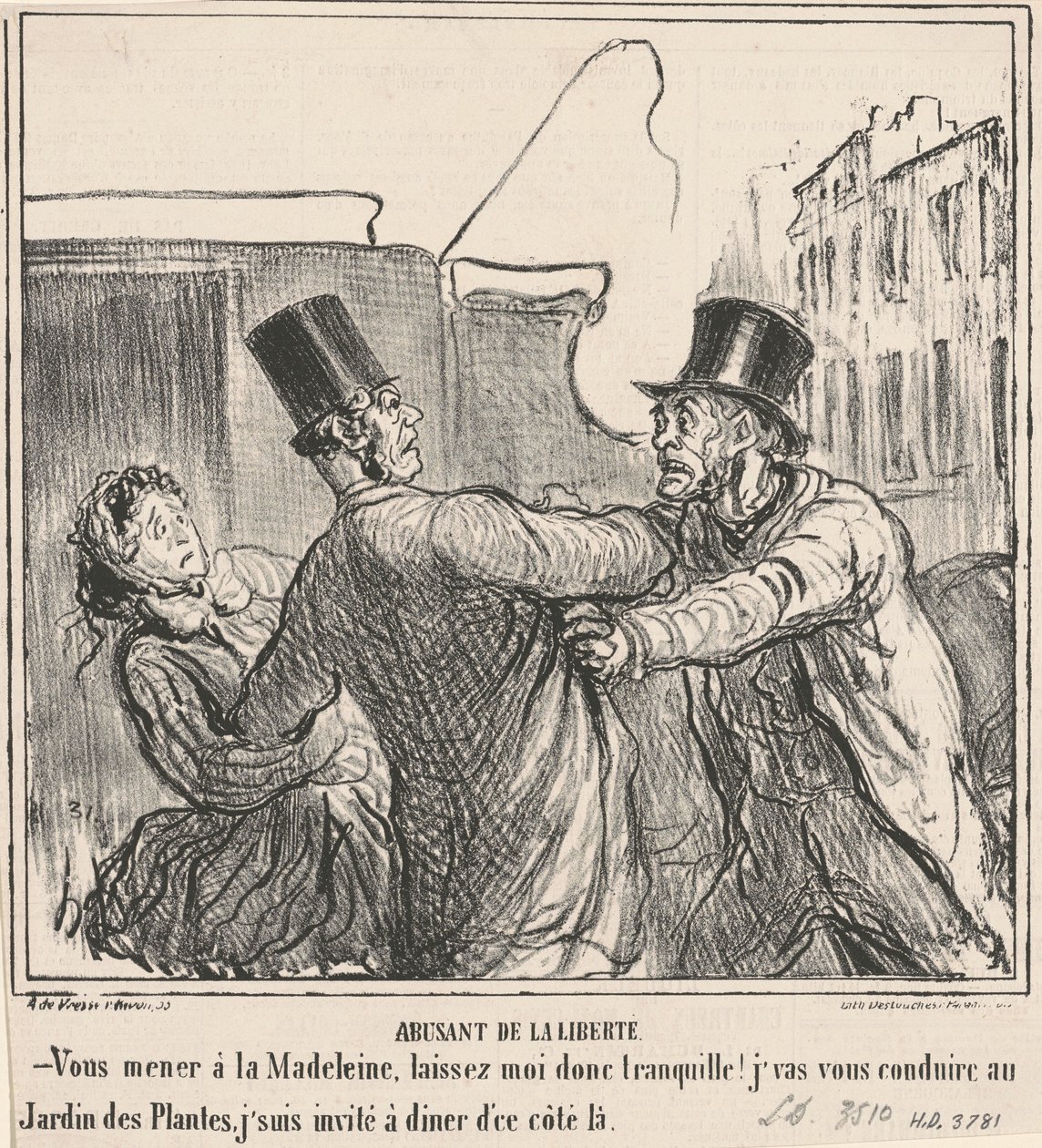 özgürlüğü kötüye kullanmak by Honoré Daumier