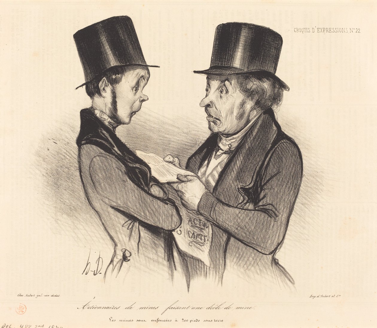 Maden hissedarları... by Honoré Daumier