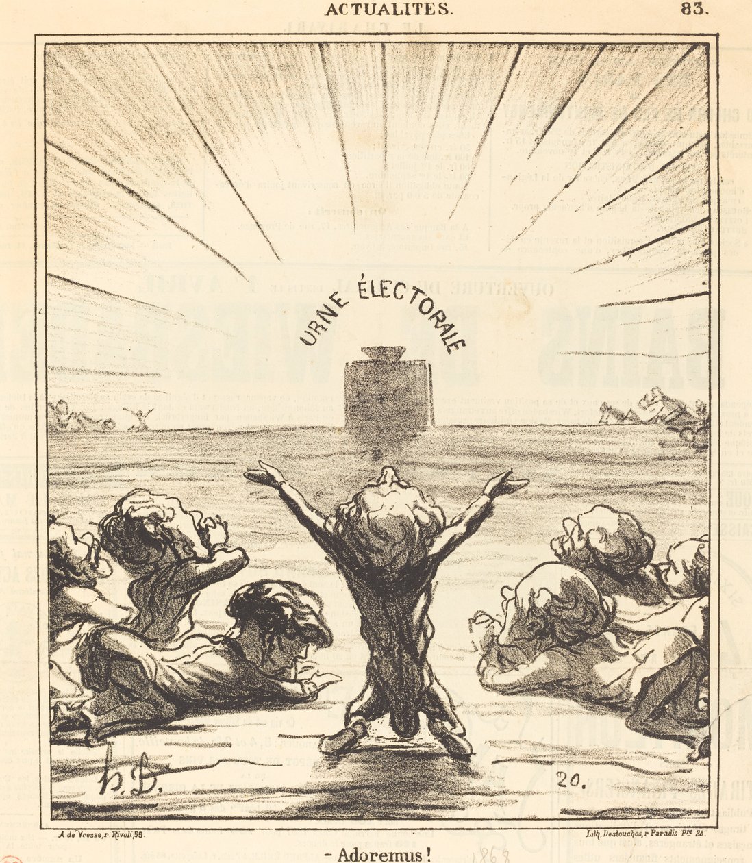 İbadet edelim! by Honoré Daumier
