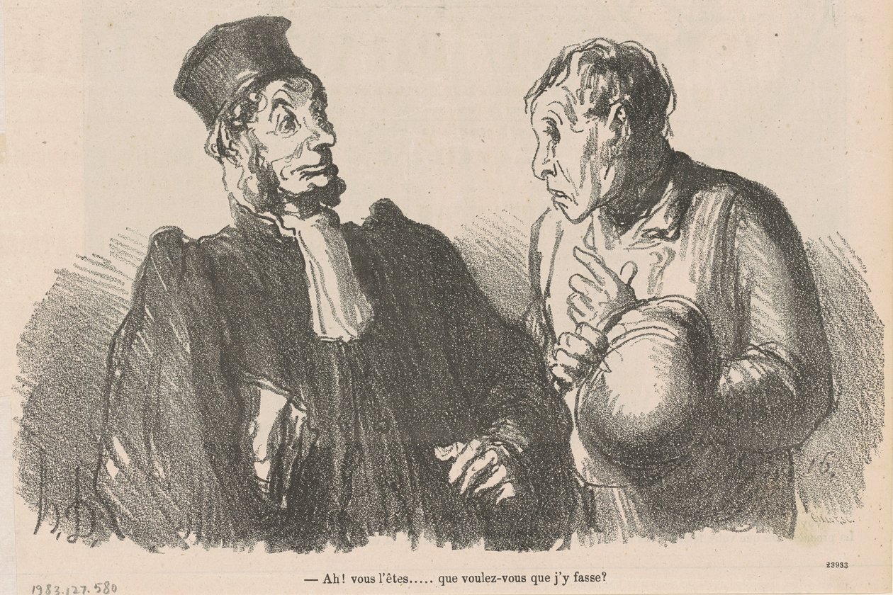 Ah! Sen... ne istiyorsun... by Honoré Daumier