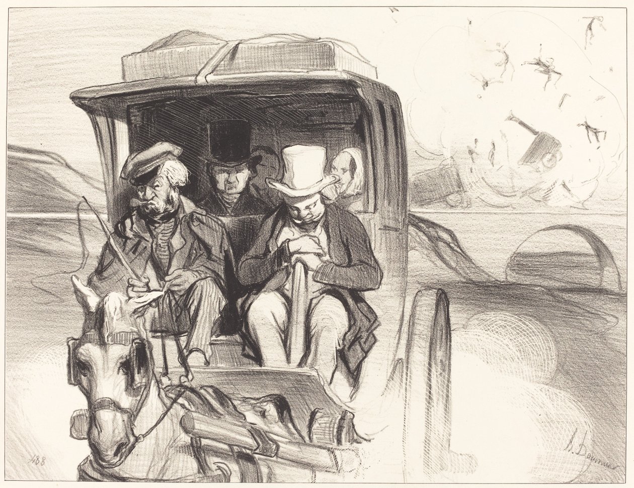 Hadi o zaman... ne halt... by Honoré Daumier
