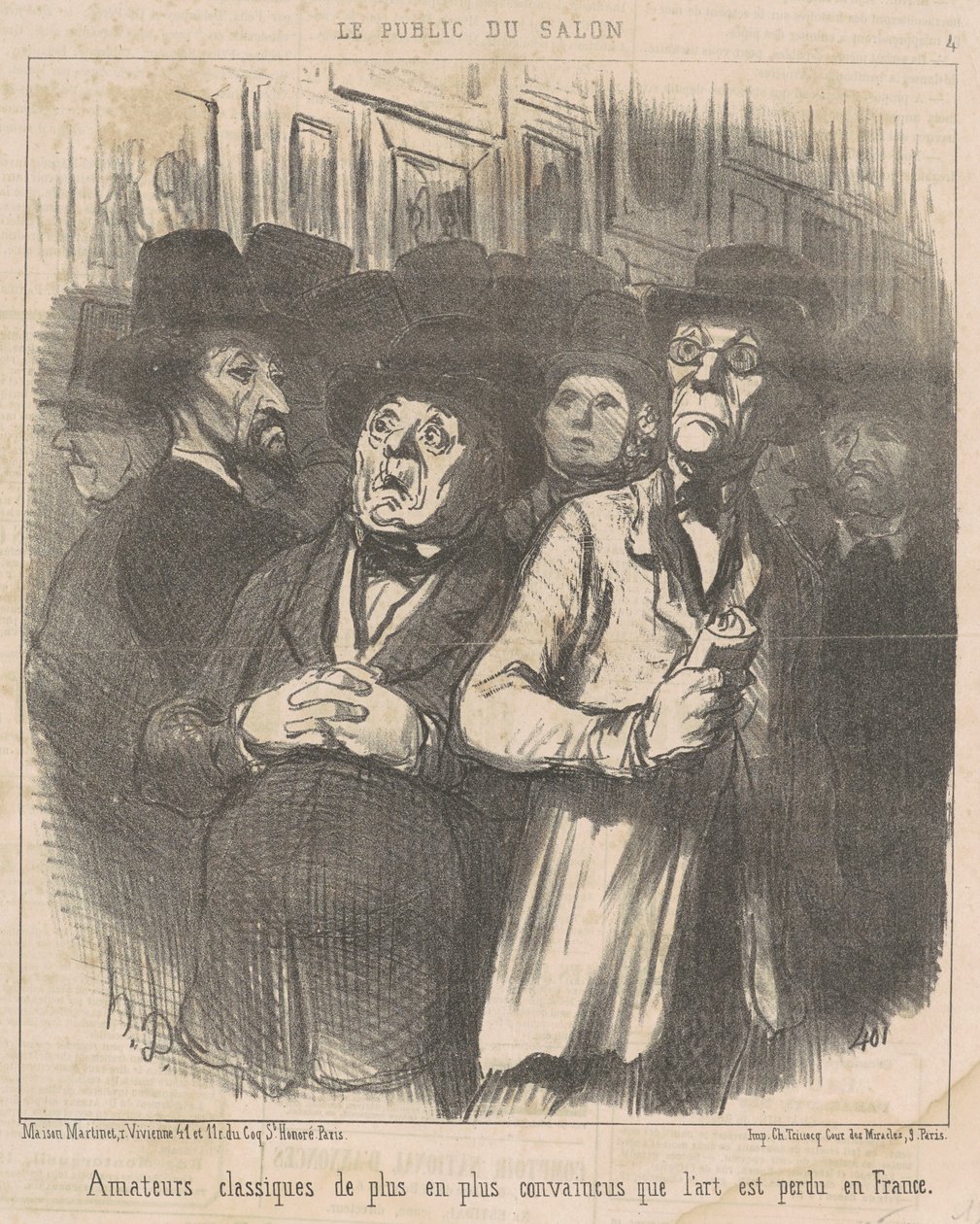 Klasik amatörler... ikna olmuş... by Honoré Daumier