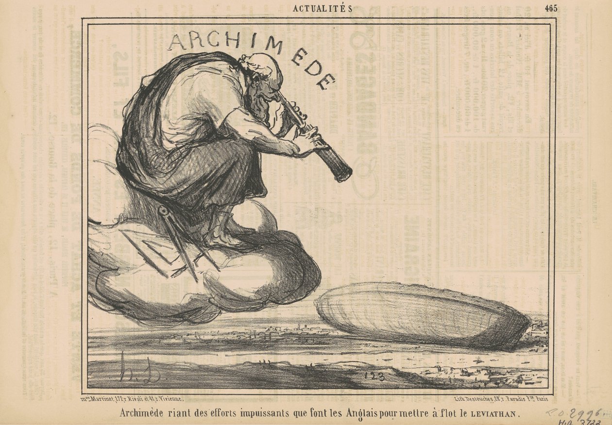 Arşimet çabalara gülüyor... by Honoré Daumier