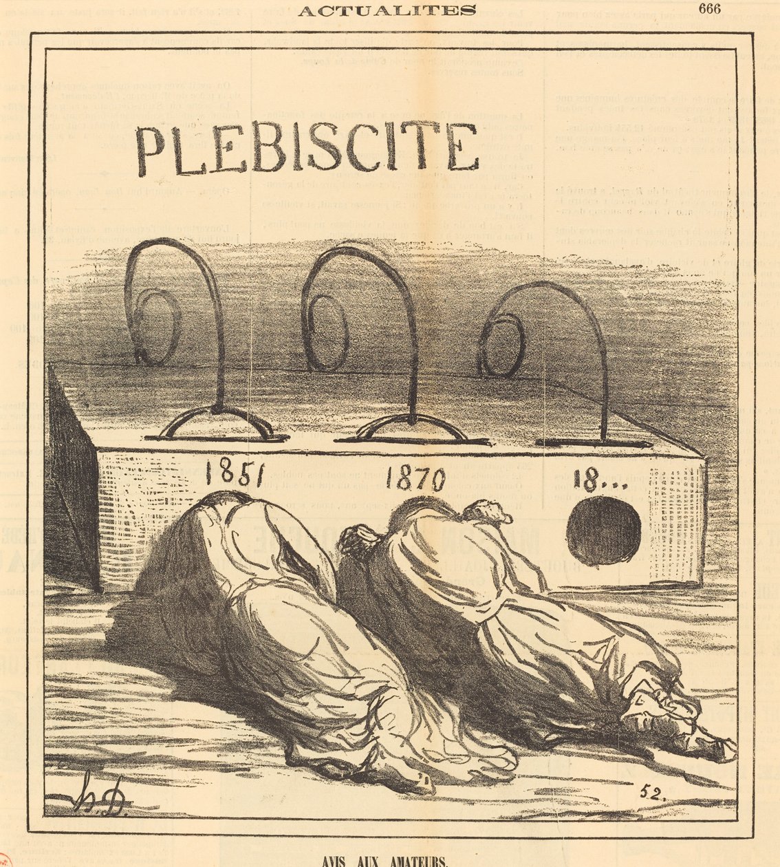 amatörlere duyurulur by Honoré Daumier