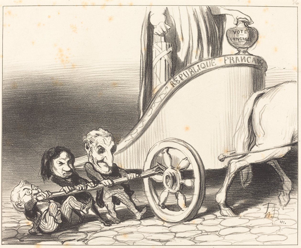 Bu araba her zaman işe yarayacak... by Honoré Daumier