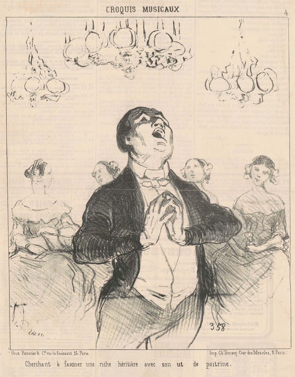 Zenginleri büyülemek isteyen... by Honoré Daumier
