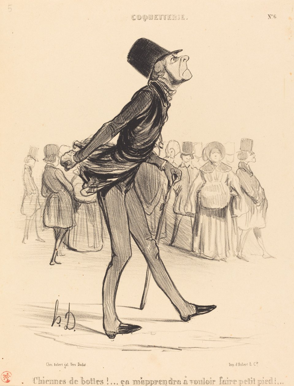 Dişi köpekleri çizme!... by Honoré Daumier