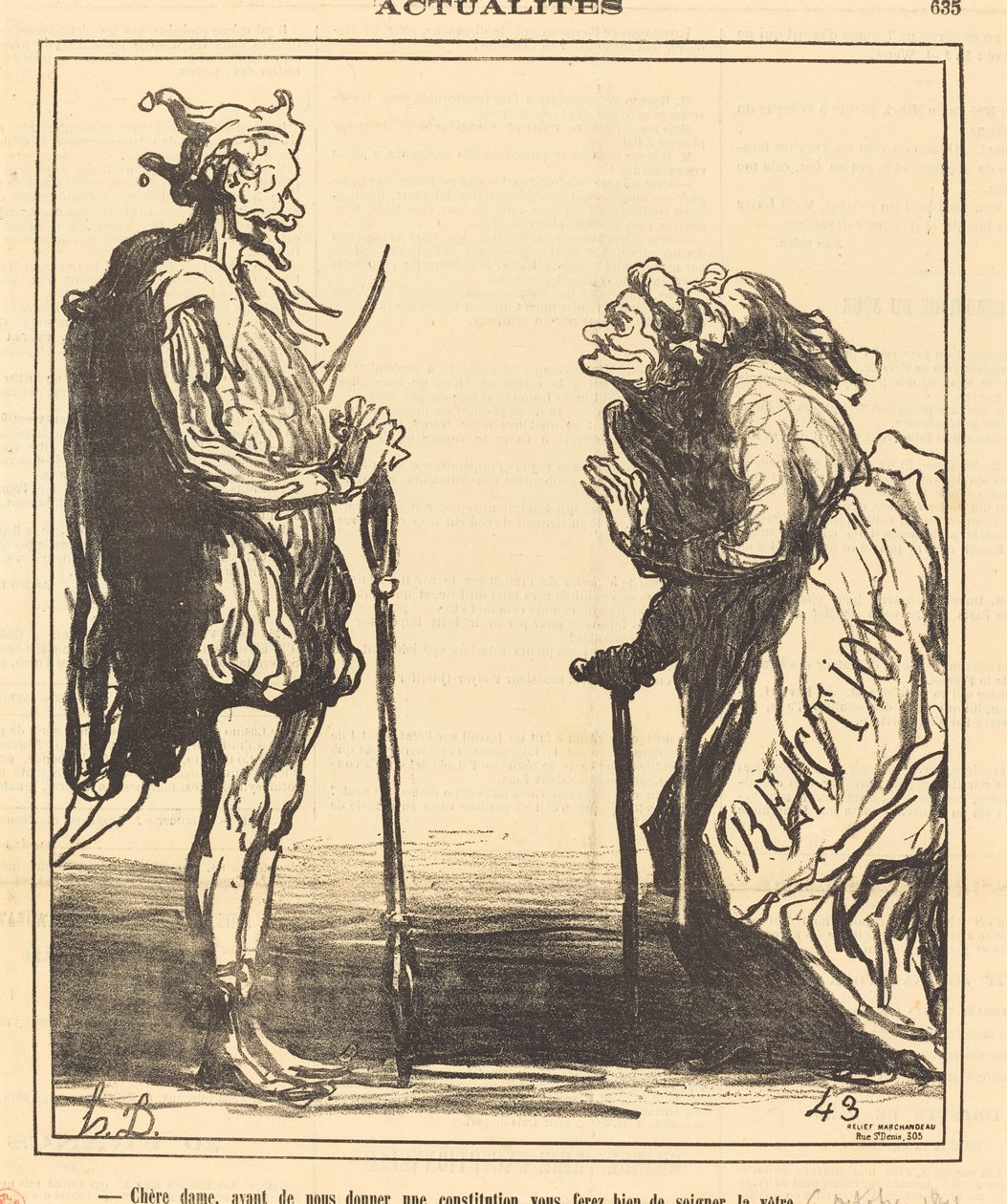Sevgili bayan, bize vermeden önce... by Honoré Daumier