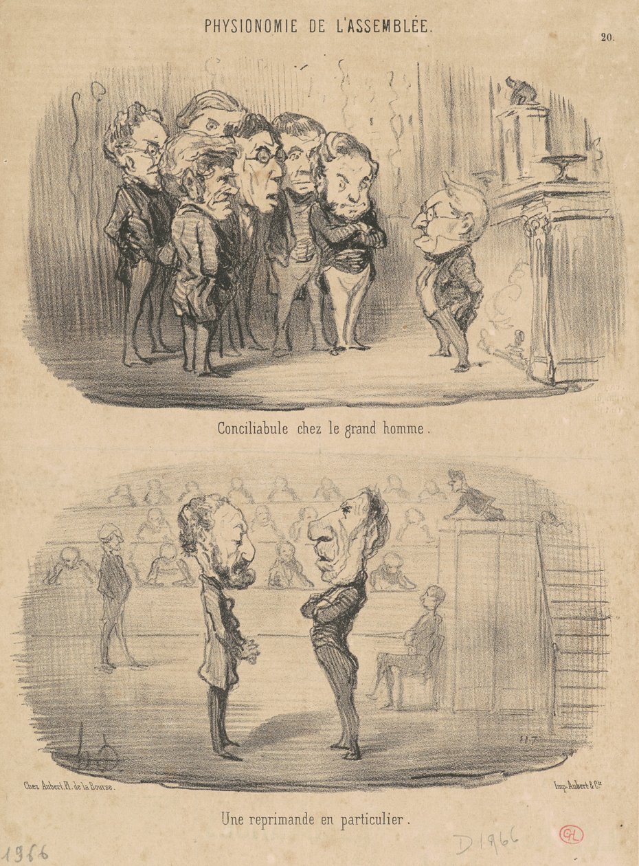 Büyük adamla uzlaşma by Honoré Daumier