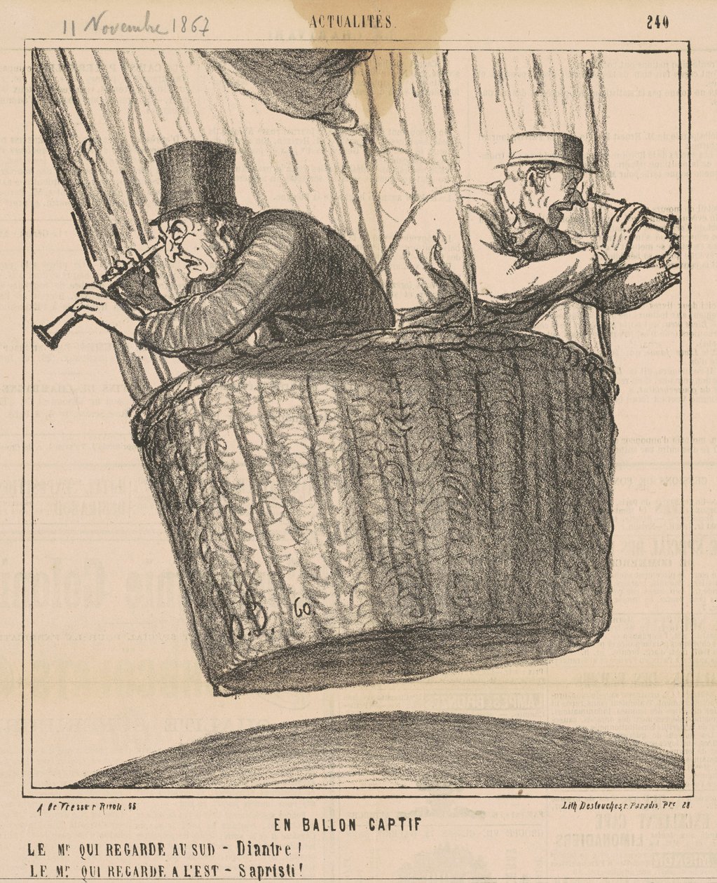 tutsak balonda by Honoré Daumier