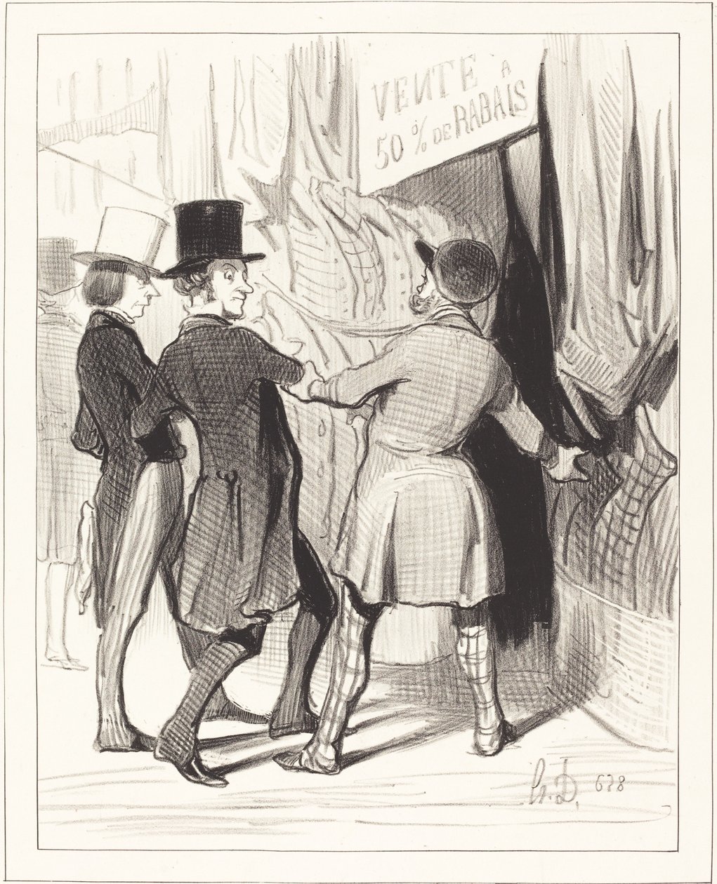 Girin beyler... İşte muhteşem... by Honoré Daumier