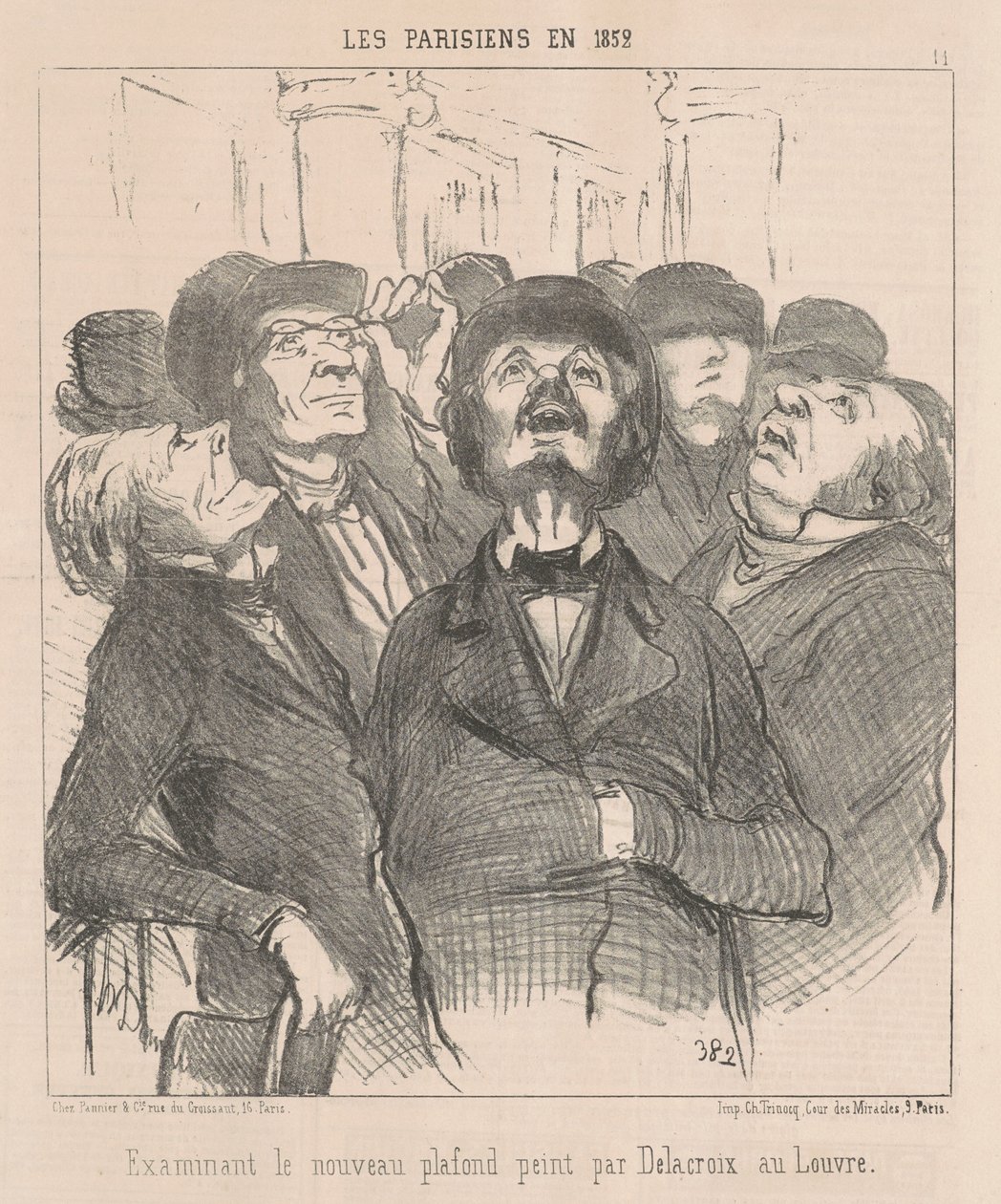 Yeni tavan inceleniyor... by Honoré Daumier
