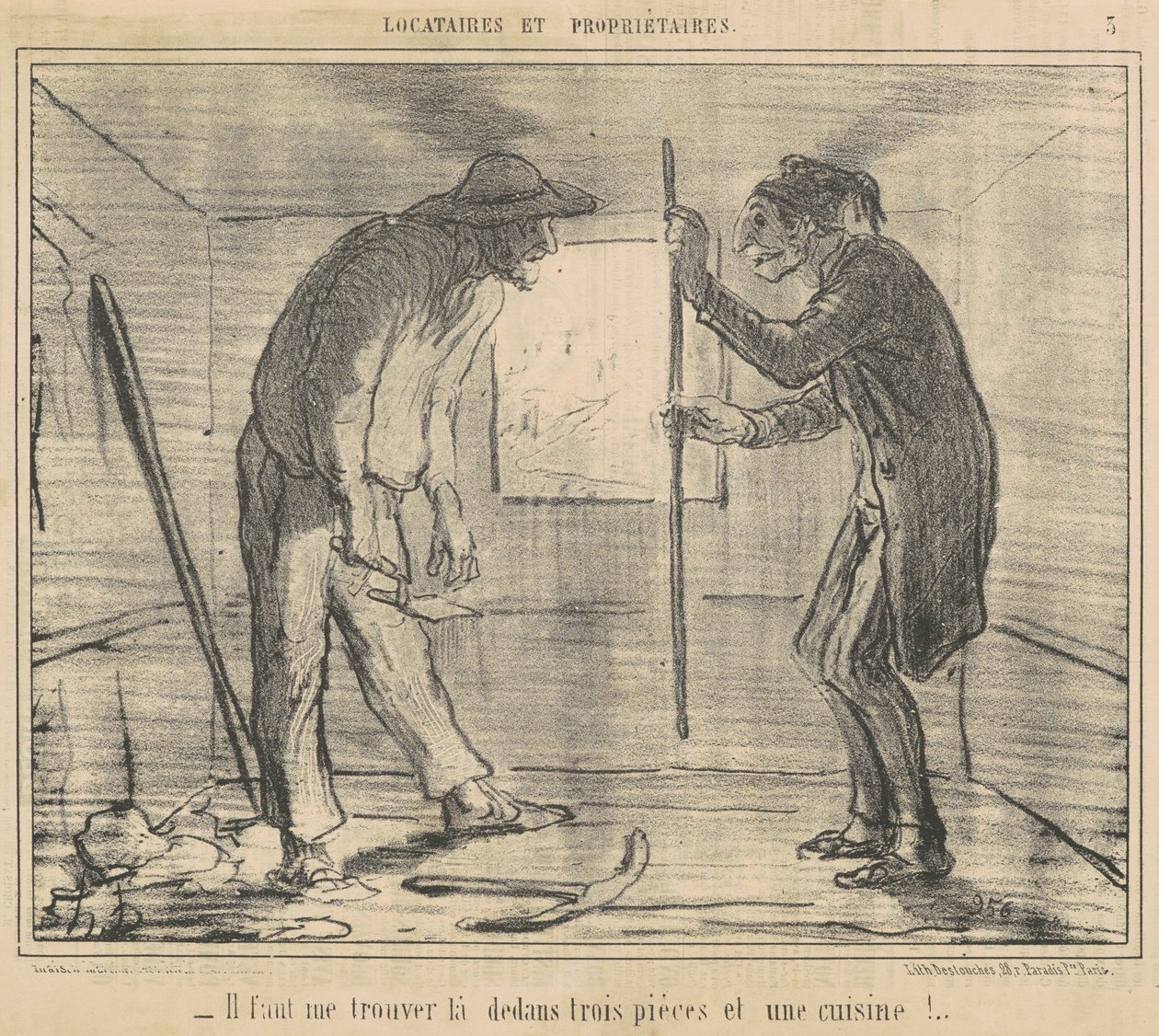 Beni bulmalısın... üç parça... by Honoré Daumier