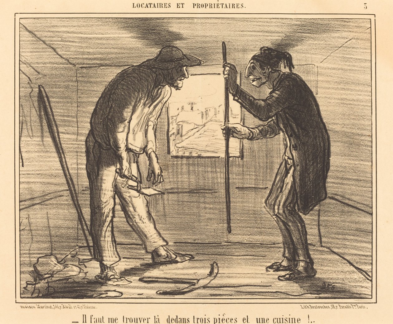 Beni bulmalısın... üç oda... by Honoré Daumier